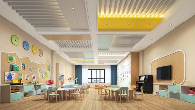 现代幼儿园娱乐室3D模型下载